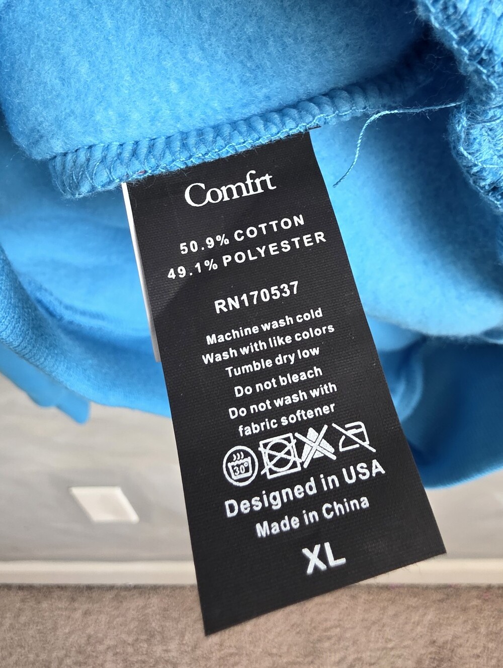 Comfrt x Goli Nutrition Collab Bright Blue Hoodie Unisex Sz XL - Picture 9 of 10
